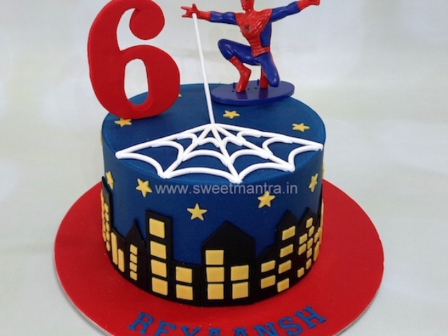 Spiderman chocolate cake