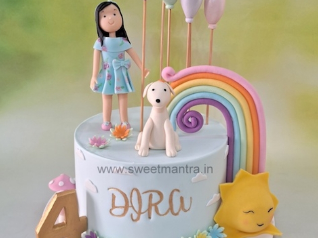 Fondant cake for daughter's birthday